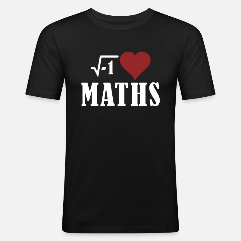 i Love Maths - Männer Slim Fit T-Shirt - Schwarz