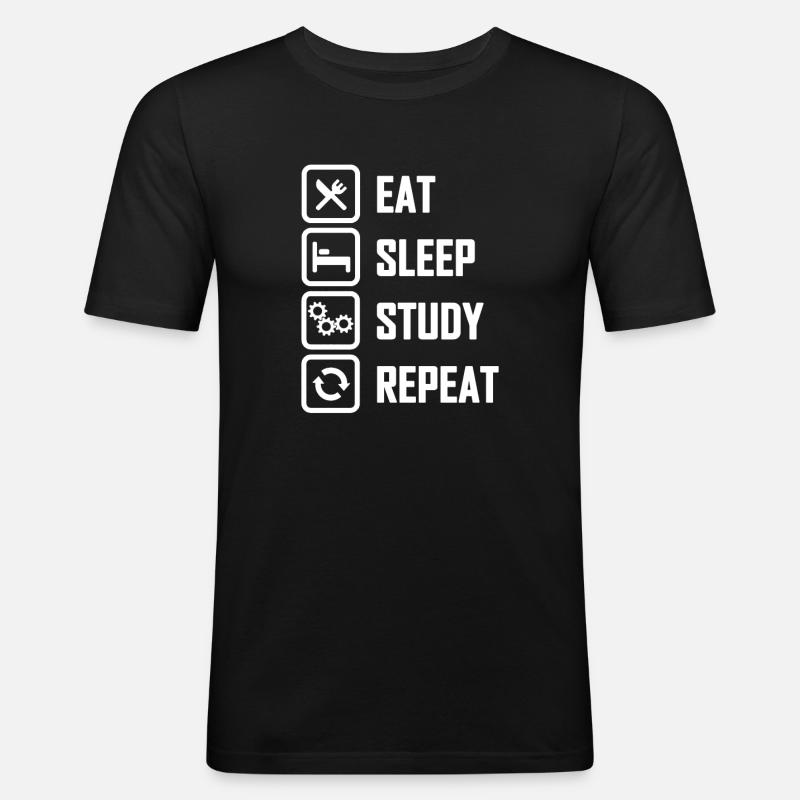 Eat Sleep Study Engineer - Men's Slim Fit T-Shirt - black