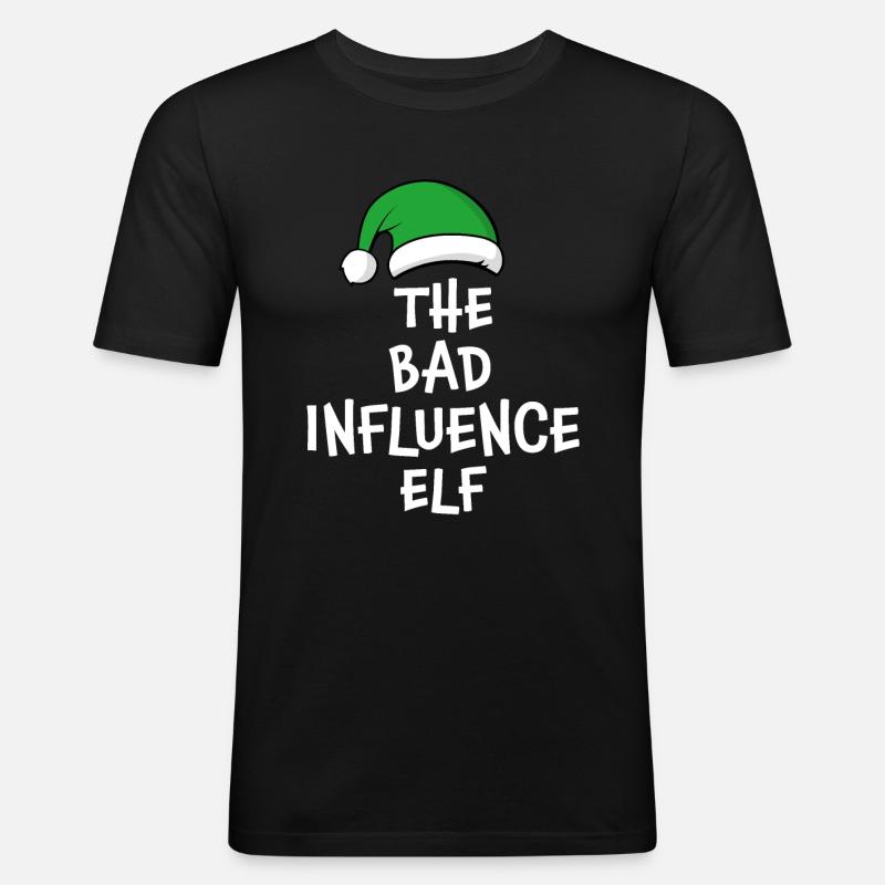 L’Elfe de la Mauvaise Influence - T-shirt près du corps Homme - noir