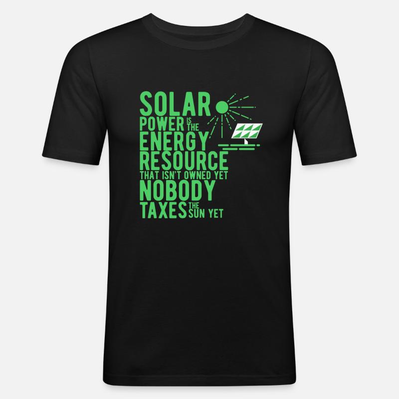 sol - Herre Slim Fit T-Shirt - sort