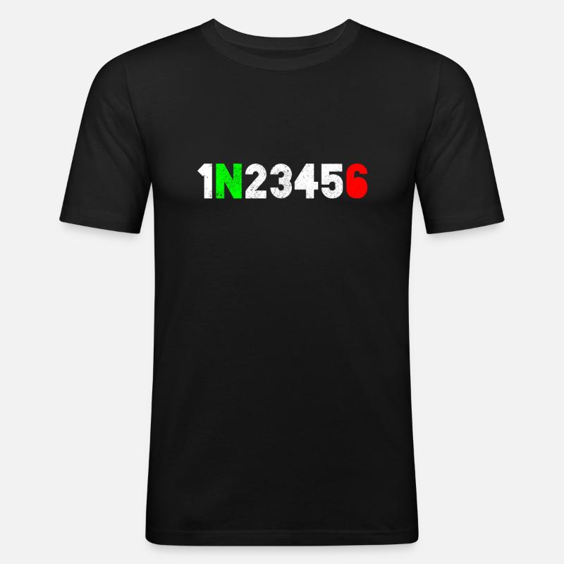 Motorrad - Männer Slim Fit T-Shirt - Schwarz