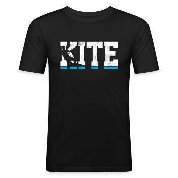 Kitesurfing Kiteboarding Kite Surfer Gift - Men's Slim Fit T-Shirt - black - Front - Nik (191cm)