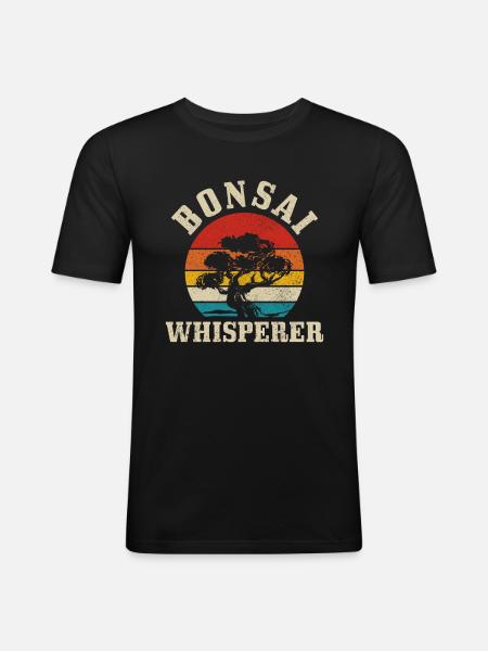 bonsai - Men's Slim Fit T-Shirt - black