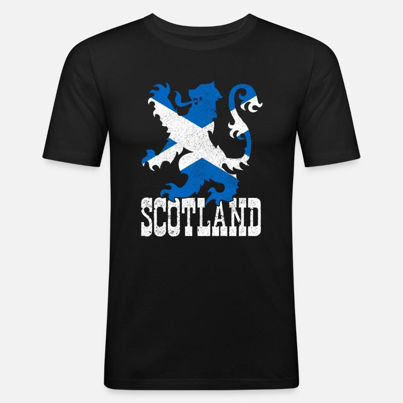 Schottland - Männer Slim Fit T-Shirt - Schwarz