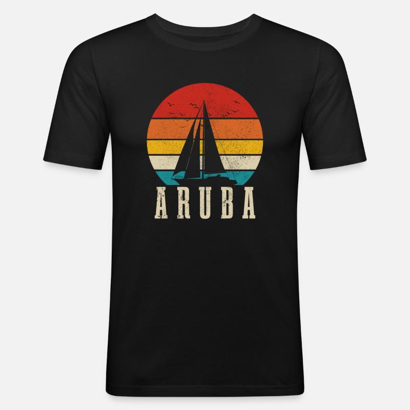Aruba - Men's Slim Fit T-Shirt - black