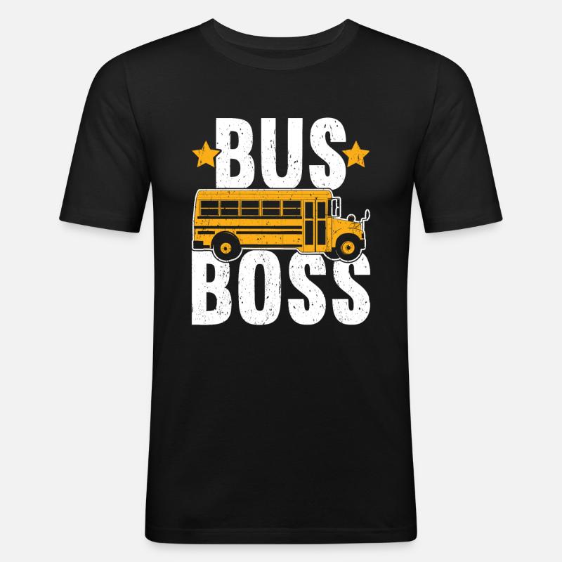 Schulbusfahrer - Männer Slim Fit T-Shirt - Schwarz