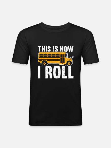 School Bus Driver - Men's Slim Fit T-Shirt - black