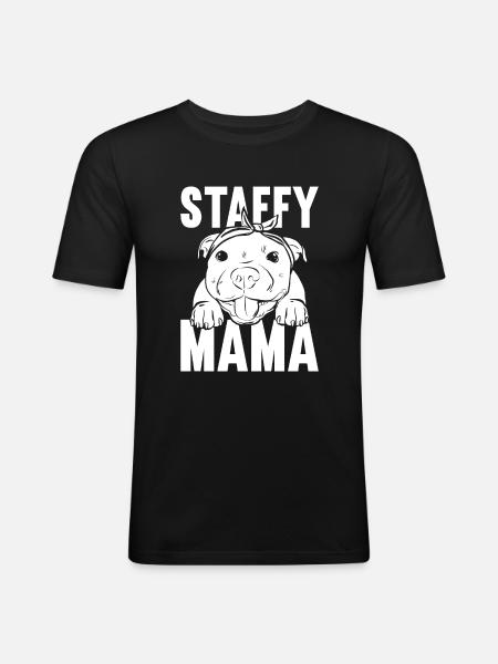 Staffordshire Bull Terrier - Men's Slim Fit T-Shirt - black