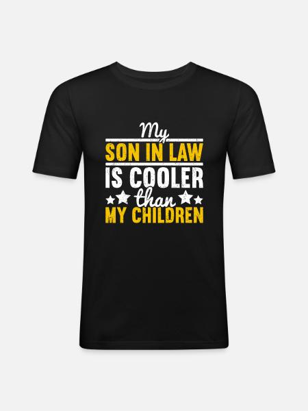 beau-fils - T-shirt près du corps Homme - noir