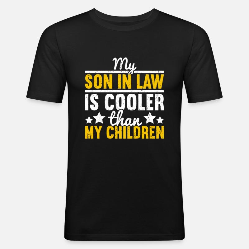 Schwiegersohn - Männer Slim Fit T-Shirt - Schwarz
