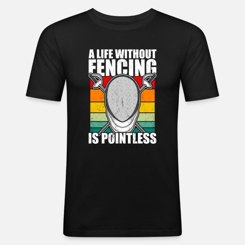 Fechter Fechter - Männer Slim Fit T-Shirt - Schwarz