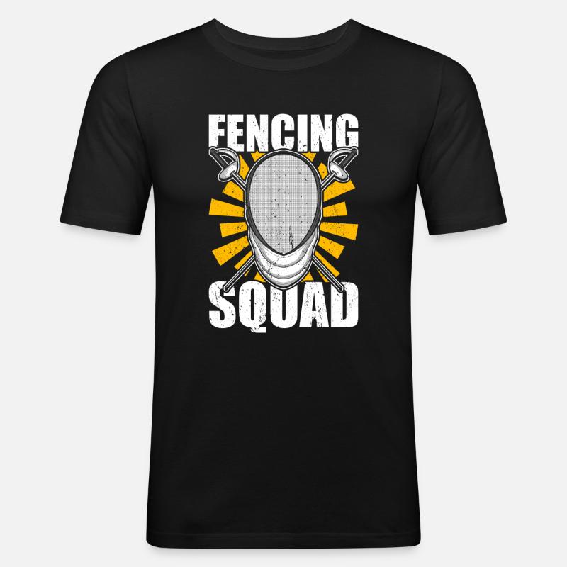 Fechter Fechter - Männer Slim Fit T-Shirt - Schwarz