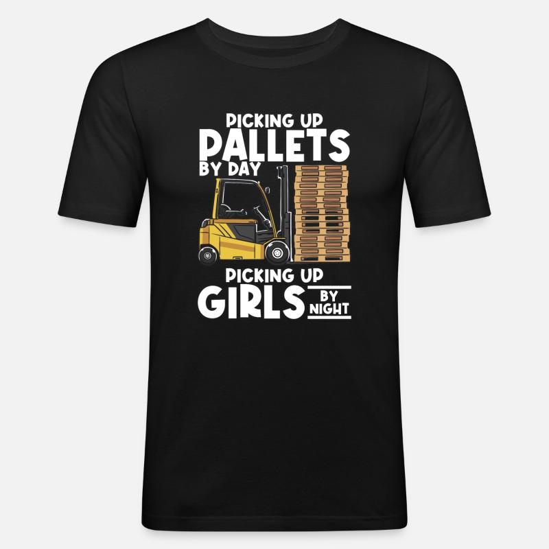 Gabelstaplerfahrer Gabelstaplerfahrer - Männer Slim Fit T-Shirt - Schwarz