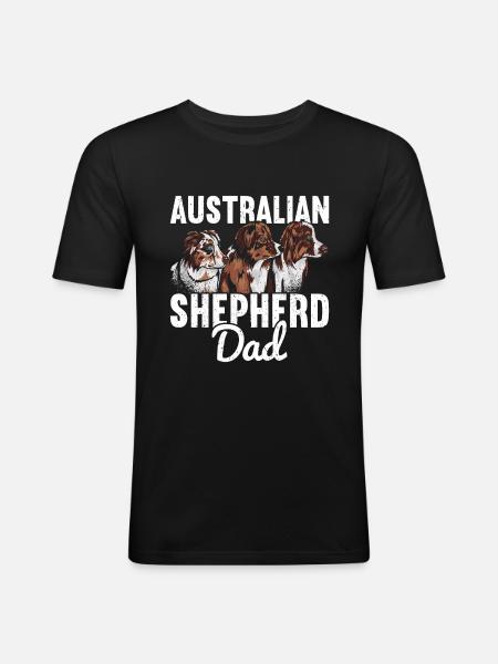 Australian Shepherd - Men's Slim Fit T-Shirt - black