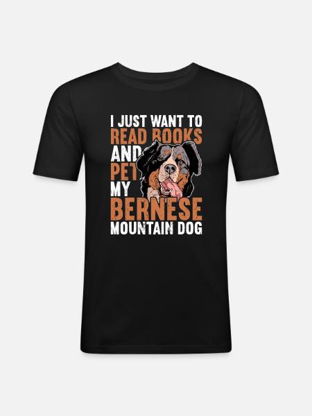 Berner Sennenhund - Männer Slim Fit T-Shirt - Schwarz