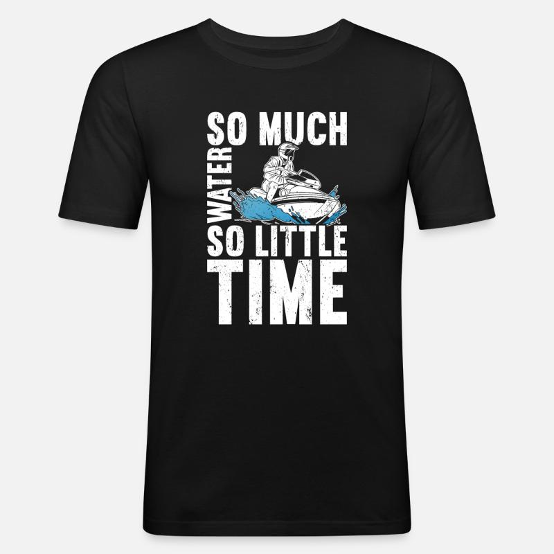Jetski Jetski - Männer Slim Fit T-Shirt - Schwarz