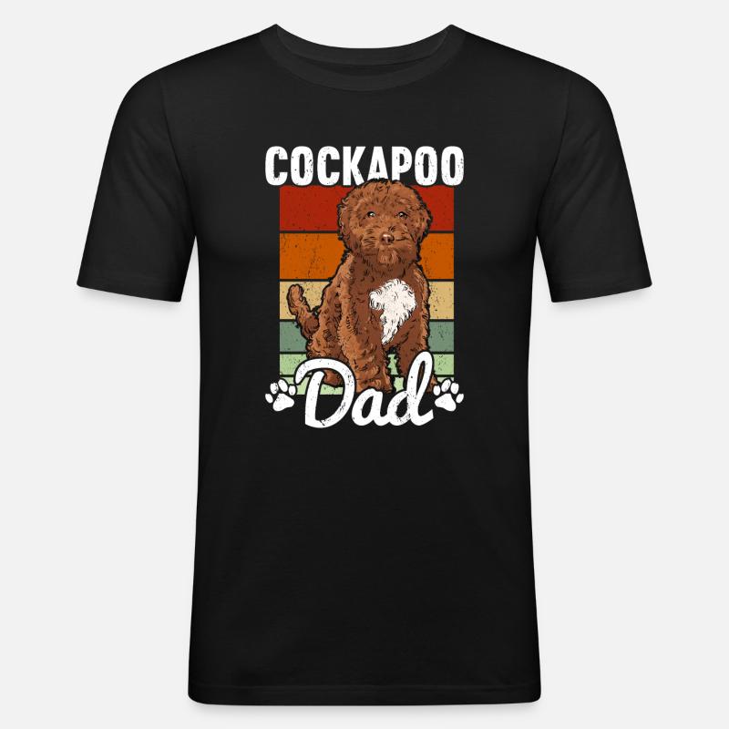 Cockapoo - Männer Slim Fit T-Shirt - Schwarz