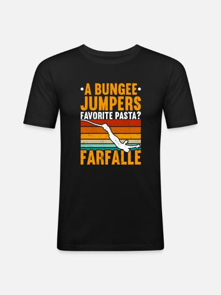 Bungee-Jump Bungee-Jumping - Männer Slim Fit T-Shirt - Schwarz