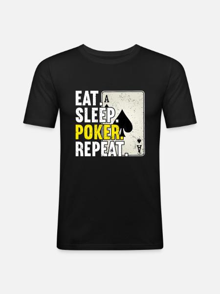 Poker - Men's Slim Fit T-Shirt - black