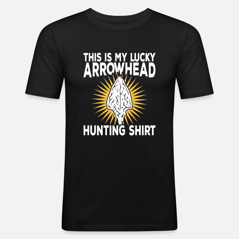 Pfeilspitzenjagd - Männer Slim Fit T-Shirt - Schwarz