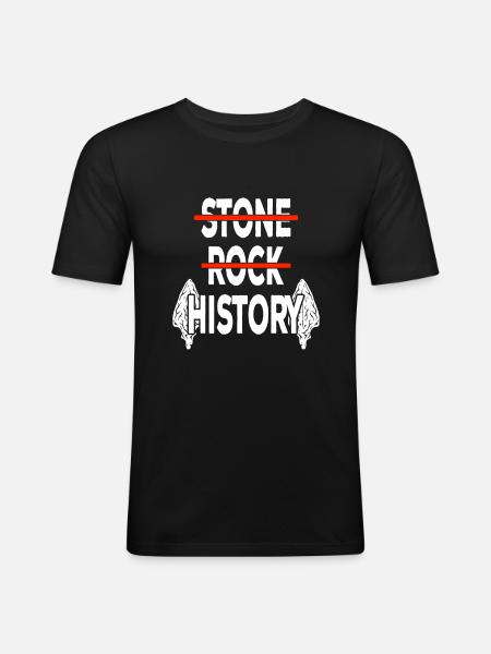 Arrowhead Hunting Arrowheads Flintknapping - Men's Slim Fit T-Shirt - black