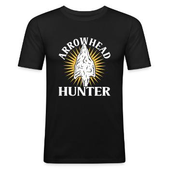 Arrowhead Hunting - Men's Slim Fit T-Shirt - black - Front - Nik (191cm)