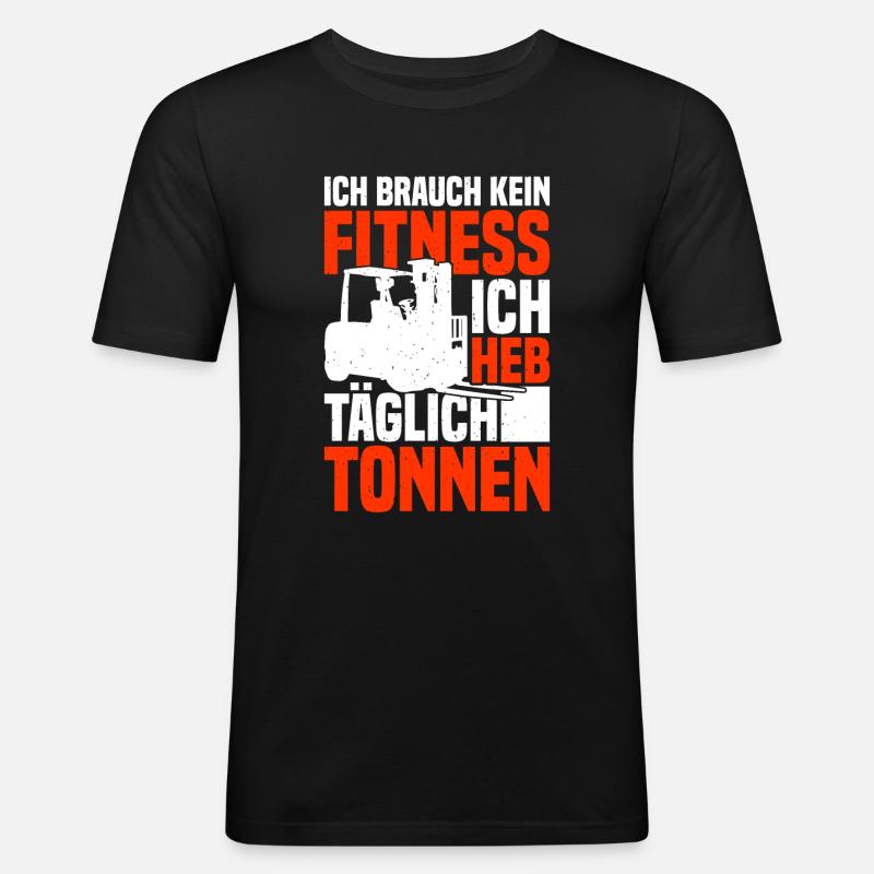 Gabelstaplerfahrer Gabelstapler Staplerfahrer - Männer Slim Fit T-Shirt - Schwarz