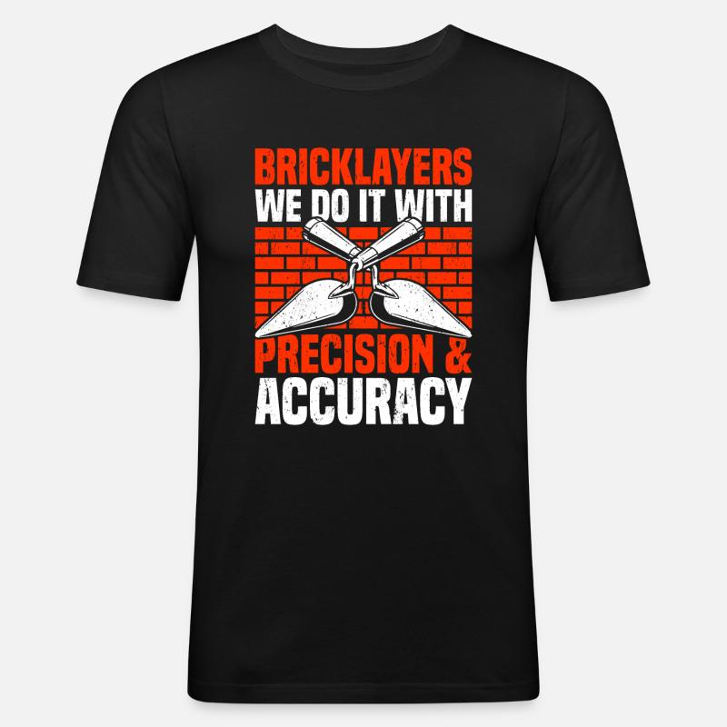 Bricklayer Brick Layer Brickmason Mason - Men's Slim Fit T-Shirt - black