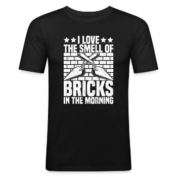Bricklayer Brick Layer Brickmason Mason - Men's Slim Fit T-Shirt - black - Front - Nik (191cm)