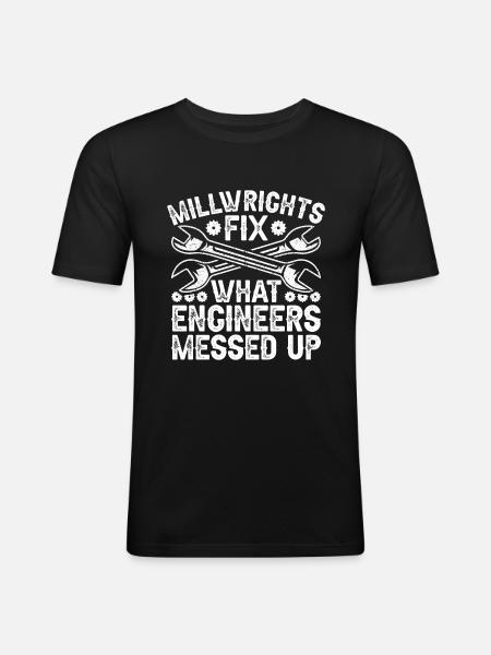 Millwright Millwrights - Men's Slim Fit T-Shirt - black