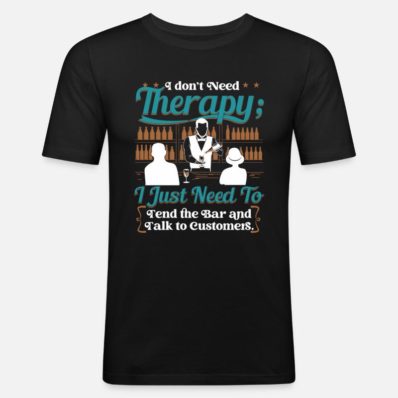 Bartenders - Männer Slim Fit T-Shirt - Schwarz