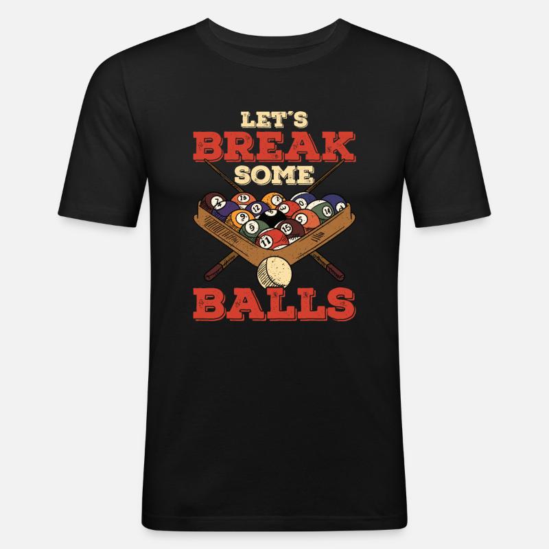 Billard Billard - Männer Slim Fit T-Shirt - Schwarz
