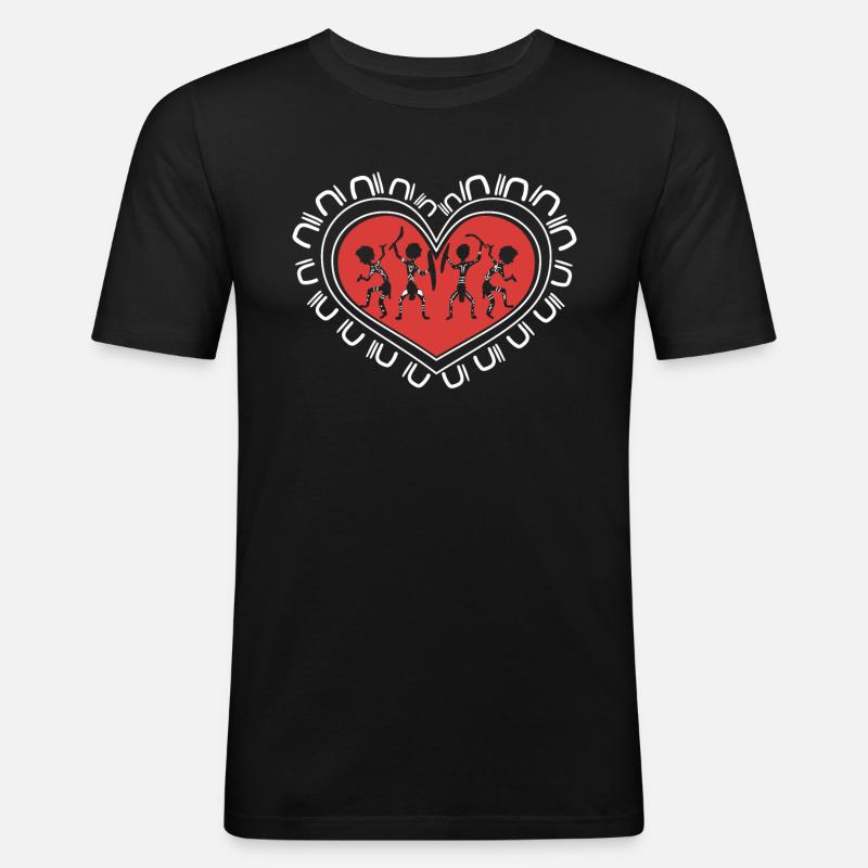 Aborigines - Männer Slim Fit T-Shirt - Schwarz