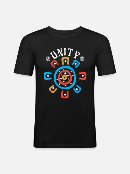 Australian Unity - Men's Slim Fit T-Shirt - black