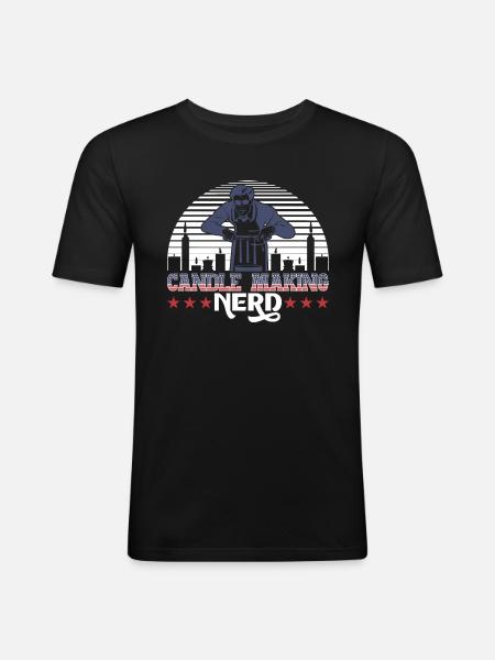 Candle making Nerd - Men's Slim Fit T-Shirt - black