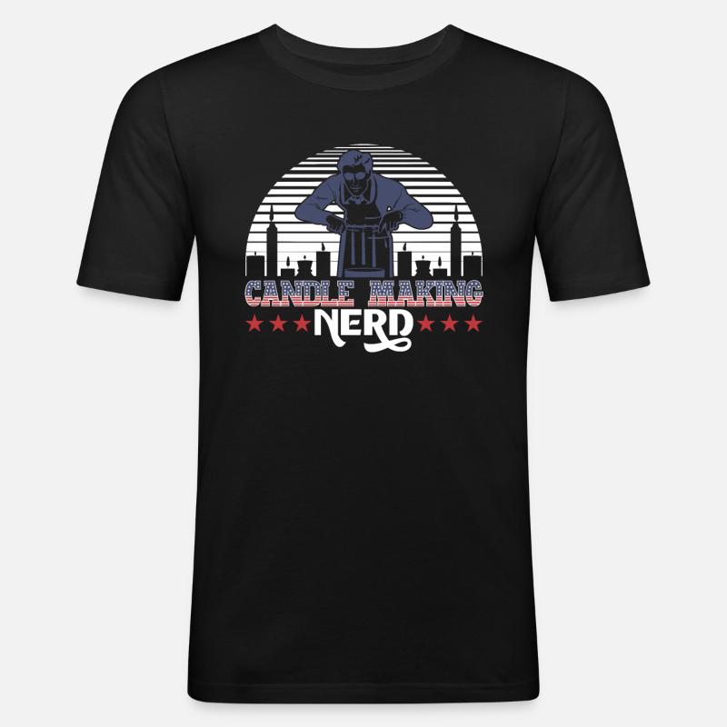 Candle making Nerd - Men's Slim Fit T-Shirt - black