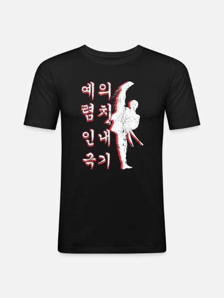 courtesy integrity perseverance self-control - Men's Slim Fit T-Shirt - black