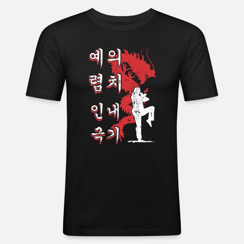 courtesy integrity perseverance self-control - Men's Slim Fit T-Shirt - black