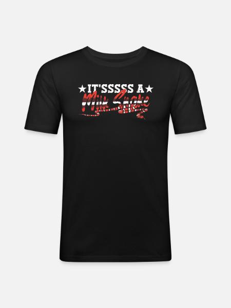It'sssss a Milk Snake - Men's Slim Fit T-Shirt - black