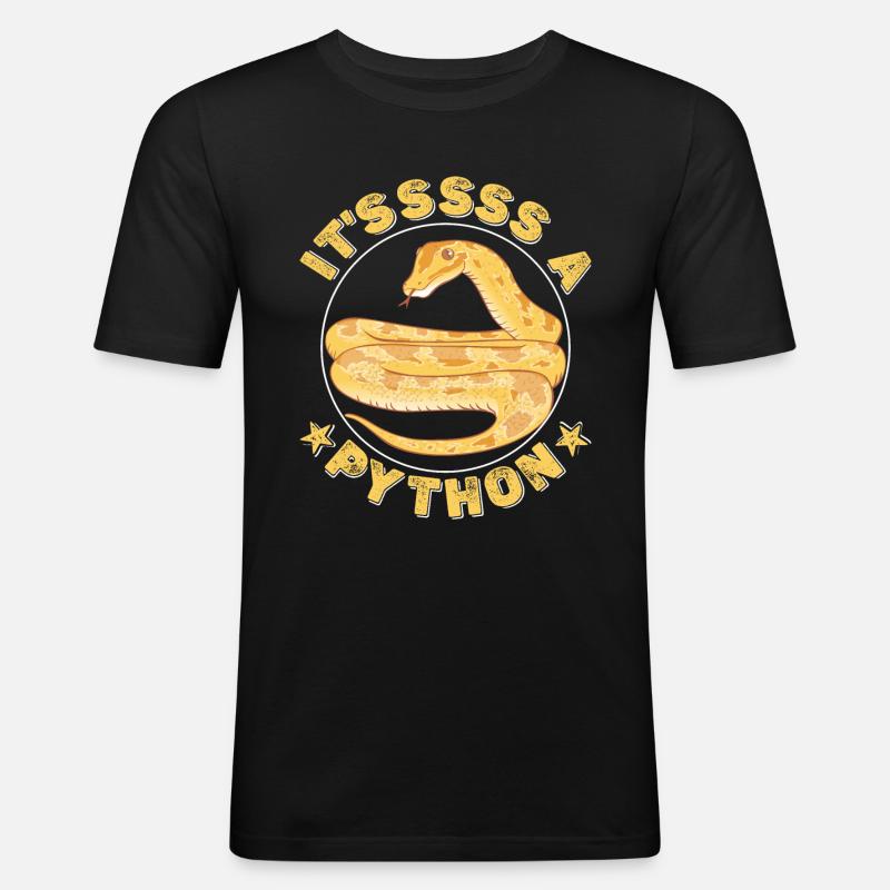 C’est un Python - T-shirt près du corps Homme - noir