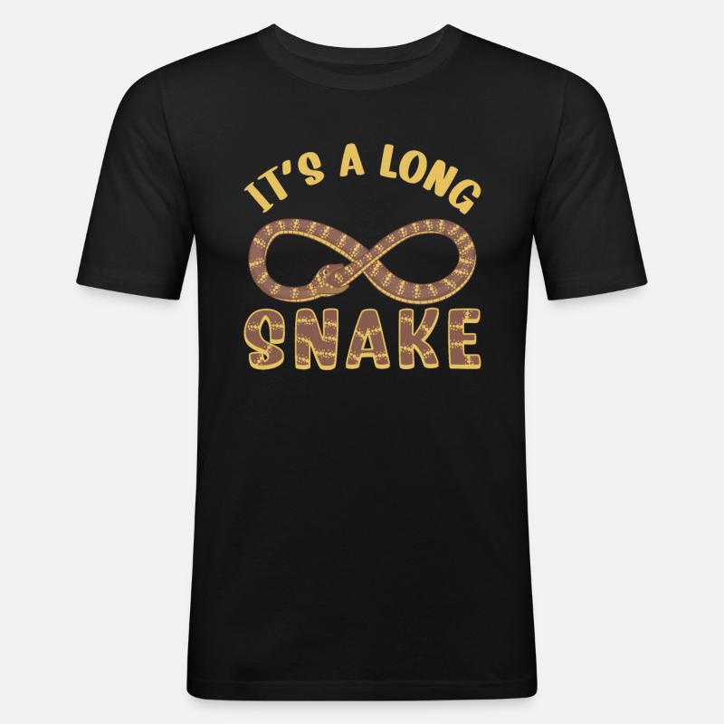 It's a long snake - Men's Slim Fit T-Shirt - black