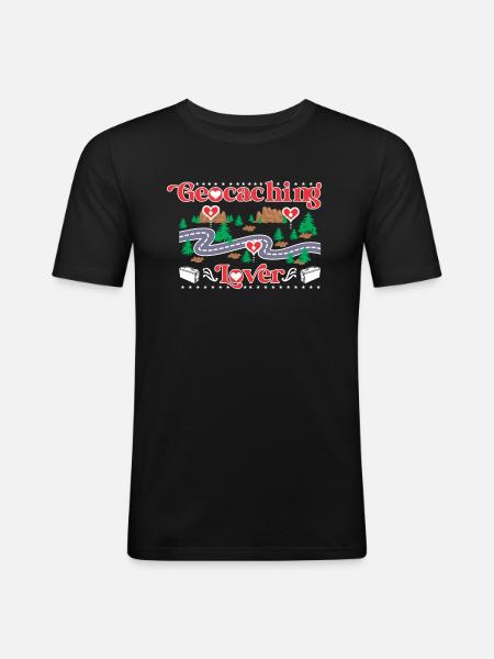 Geocaching Lover - Men's Slim Fit T-Shirt - black