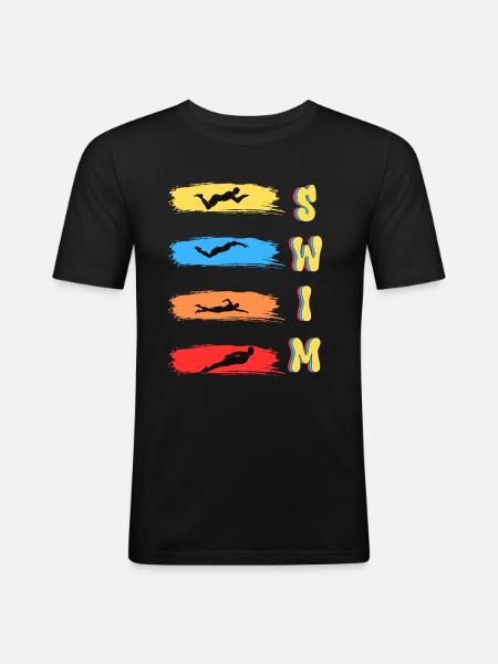 Swim - Men's Slim Fit T-Shirt - black