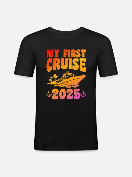 Croisière Vacances 2025 Croisière - T-shirt près du corps Homme - noir