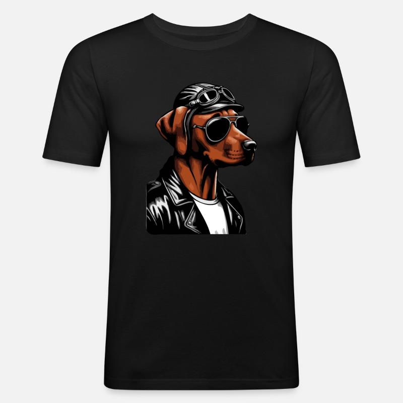 Rhodesian Ridgeback Cool Rhodesian Ridgebacks - Men's Slim Fit T-Shirt - black