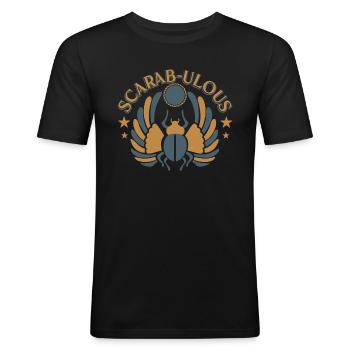 Scarabée - T-shirt près du corps Homme - noir - Devant - Nik (191cm)