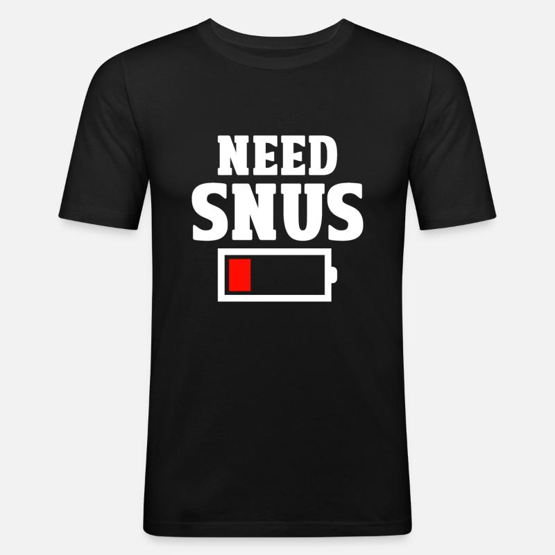 Snus - Männer Slim Fit T-Shirt - Schwarz