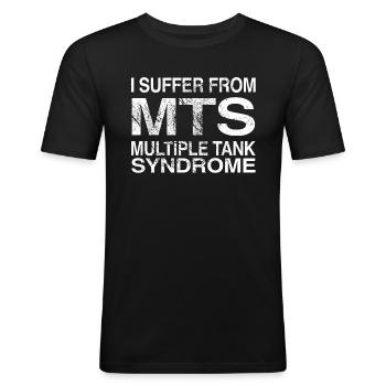 Aquarium - Men's Slim Fit T-Shirt - black - Front - Nik (191cm)