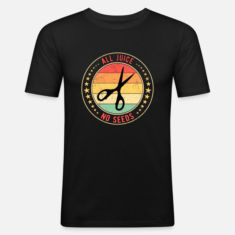 Vasectomies vasectomies sans germes - T-shirt près du corps Homme - noir