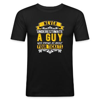 Insurance Salesman Insurance - Men's Slim Fit T-Shirt - black - Front - Nik (191cm)